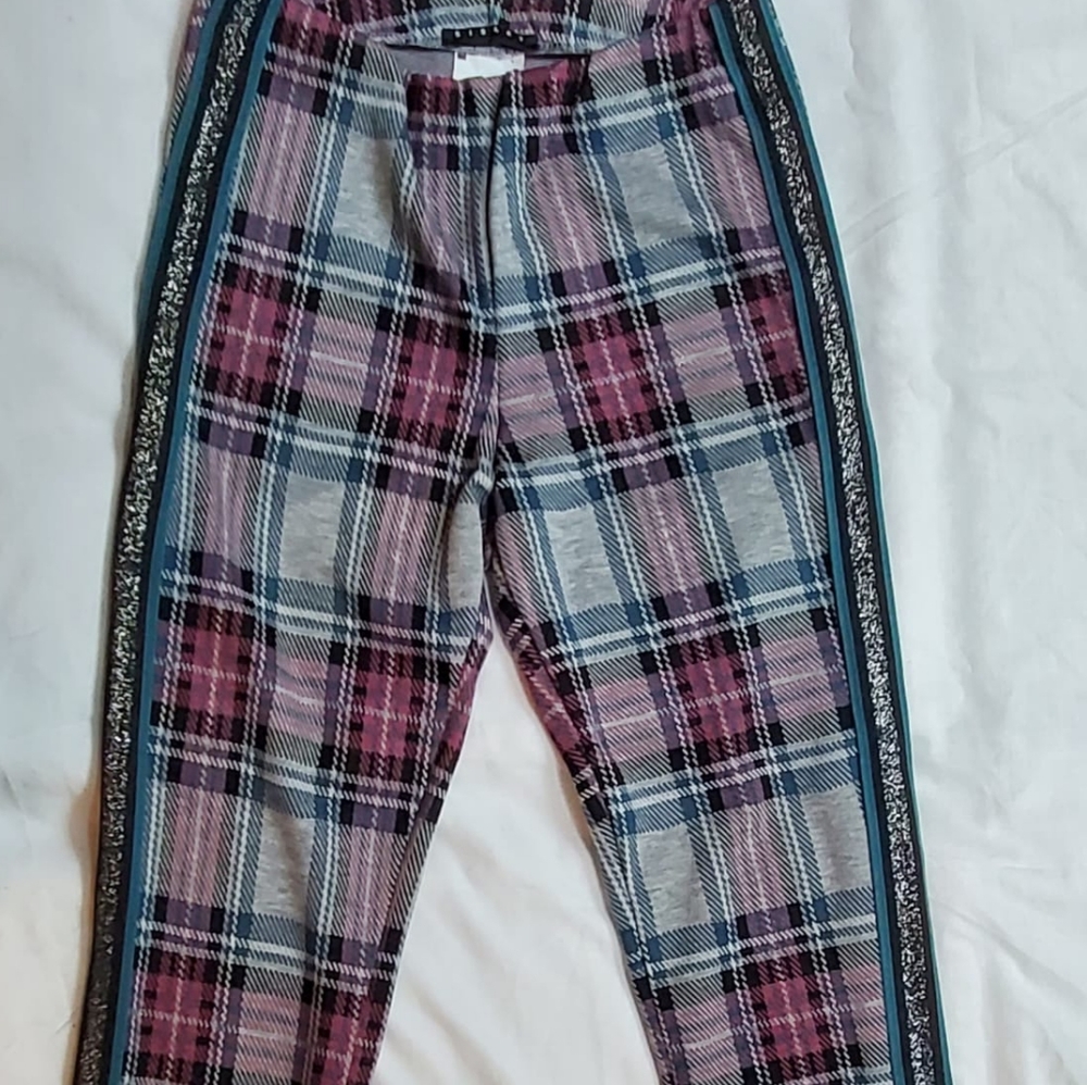 NWOT Sisley checkered jeggings - Picture 2 of 6